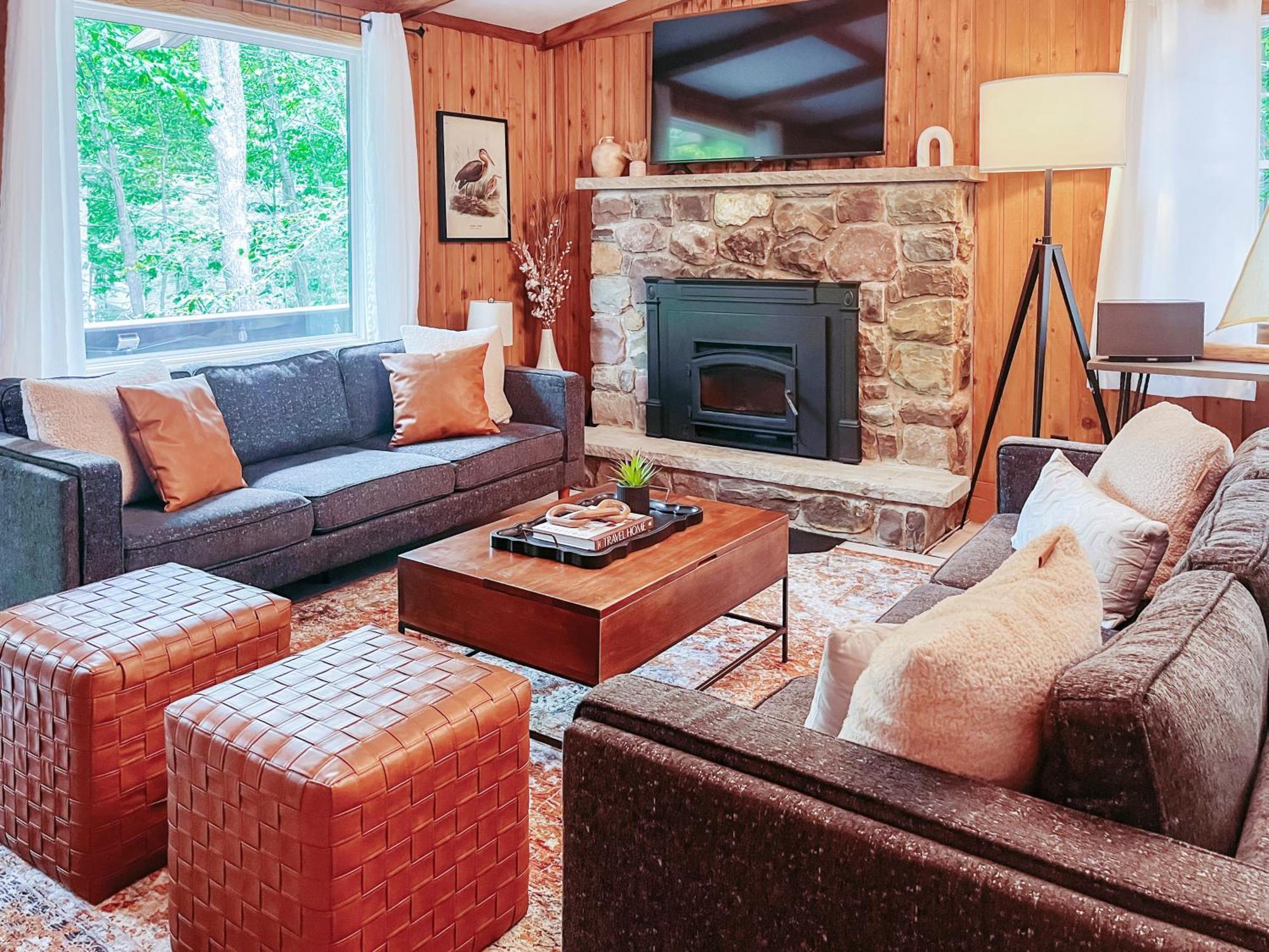 Stylish And Cozy Cabin, Walking Distance To Big Bass Lake Gouldsboro Exterior foto